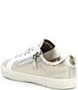 Color:Metallic Gold - Image 3 - Girls' Valery Textured Leather Star Sneakers (Youth)