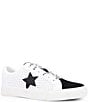 Color:White/Black Rhinestone - Image 1 - Grande Rhinestone Star Perforated Sneakers