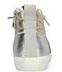 Color:Gold/Silver/Mixed Glitter - Image 3 - Lester Metallic Perforated High Top Sneakers