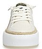 Color:Tan/Multi - Image 5 - Ream Glitter Star Rope Trimmed Platform Sneakers