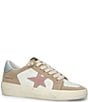 Color:Taupe/Pink/Blue - Image 1 - Reflex Suede Colorblock Sneakers
