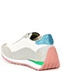 Color:Silver Glitter/Peach Multi - Image 3 - Shooter Glitter Colorblock Retro Sneakers