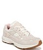 Color:Cream/Pink - Image 1 - 23Walk Suede Lace-Up Sneakers