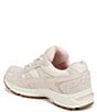 Color:Cream/Pink - Image 4 - 23Walk Suede Lace-Up Sneakers
