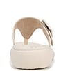 Color:Cream - Image 3 - Activate Recovery Leather Platform Thong Sandals