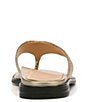 Color:Gold Geo - Image 3 - Agave Geo Woven Print Leather Thong Sandals