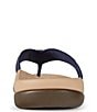 Color:Navy - Image 3 - Aloe Leather Ornament Detail Thong Sandals