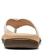 Color:White - Image 2 - Aloe Leather Ornament Detail Thong Sandals