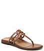 Color:Tan - Image 1 - Alvana Leather Thong Sandals