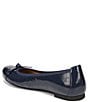Color:Navy Patent - Image 4 - Amorie Patent Leather Ballerina Bow Flats