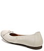 Color:Cream Wavy Leather - Image 4 - Amorie Wavy Leather Ballerina Flats