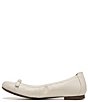 Color:Cream Wavy Leather - Image 5 - Amorie Wavy Leather Ballerina Flats