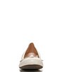 Color:Cream Wavy Leather - Image 6 - Amorie Wavy Leather Ballerina Flats
