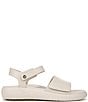 Color:Cream - Image 2 - Awaken Recovery Leather Platform Banded Open Toe Sandals