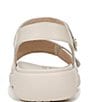 Color:Cream - Image 3 - Awaken Recovery Leather Platform Banded Open Toe Sandals