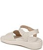 Color:Cream - Image 4 - Awaken Recovery Leather Platform Banded Open Toe Sandals