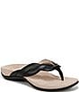 Vionic Bella Braid Leather Thong Sandals - Image 1