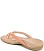 Color:Canyon Sunset - Image 4 - Bella Patent Bow Detail Thong Slip-On Sandals