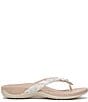 Color:Cream - Image 2 - Bella Poppy Print Bow Detail Thong Sandals