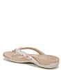 Color:Cream - Image 4 - Bella Poppy Print Bow Detail Thong Sandals