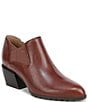 Vionic Bethany Leather Stacked Heel Booties - Image 1