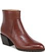 Vionic Bianca Leather Stacked Heel Booties - Image 1