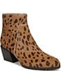 Vionic Bianca Leopard Calf Hair Stacked Heel Booties - Image 1