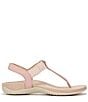 Color:Light Pink - Image 2 - Brea Leather Thong Sandals