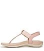 Color:Light Pink - Image 5 - Brea Leather Thong Sandals