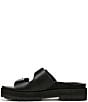 Color:Black - Image 5 - Capitola Leather Platform Slide Sandals