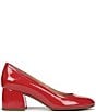 Color:Red Patent - Image 2 - Carmel Crinkle Patent Leather Block Heel Pumps