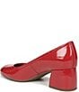 Color:Red Patent - Image 4 - Carmel Crinkle Patent Leather Block Heel Pumps