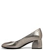 Color:Pewter Metallic - Image 5 - Carmel Metallic Leather Block Heel Pumps