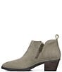 Color:Stone - Image 5 - Cecily Suede Side Zipper Booties