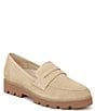 Color:Sand - Image 1 - Cheryl II Suede Lug Sole Penny Loafers