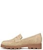 Color:Sand - Image 5 - Cheryl II Suede Lug Sole Penny Loafers
