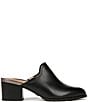 Color:Black - Image 2 - Claremont Leather Block Heel Mules