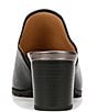 Color:Black - Image 3 - Claremont Leather Block Heel Mules