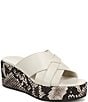 Vionic Dawn Leather Snake Print Wedge Sandals - Image 1