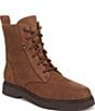 Vionic Delaney Leather Lace Up Lug Booties - Image 1