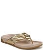 Vionic Eva Leather Bow Detail Thong Sandals - Image 1
