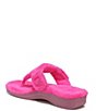 Color:Pink Glo Terry - Image 4 - Forever Terry Adjustable Thong Sandals