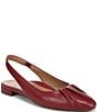 Vionic Gabriela Leather Ruched Slingback Dress Flats - Image 1