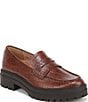 Vionic Georgia Embossed Woven Leather Lug Sole Loafers - Image 1