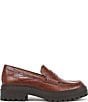 Vionic Georgia Embossed Woven Leather Lug Sole Loafers - Image 2