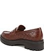 Vionic Georgia Embossed Woven Leather Lug Sole Loafers - Image 4
