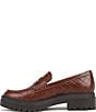 Vionic Georgia Embossed Woven Leather Lug Sole Loafers - Image 5