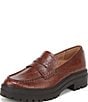 Vionic Georgia Embossed Woven Leather Lug Sole Loafers - Image 6