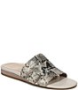 Vionic Glendora Leather Snake Print Mini Wedge Sandals - Image 1
