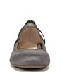 Color:Pewter Shimmer - Image 6 - Joseline Metallic Fabric Mary Jane Ballet Flats
